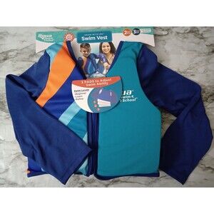 Aqua Swim School Grow-With-Me Swim Vest with Sleeves 32-50lbs 3-6 Years